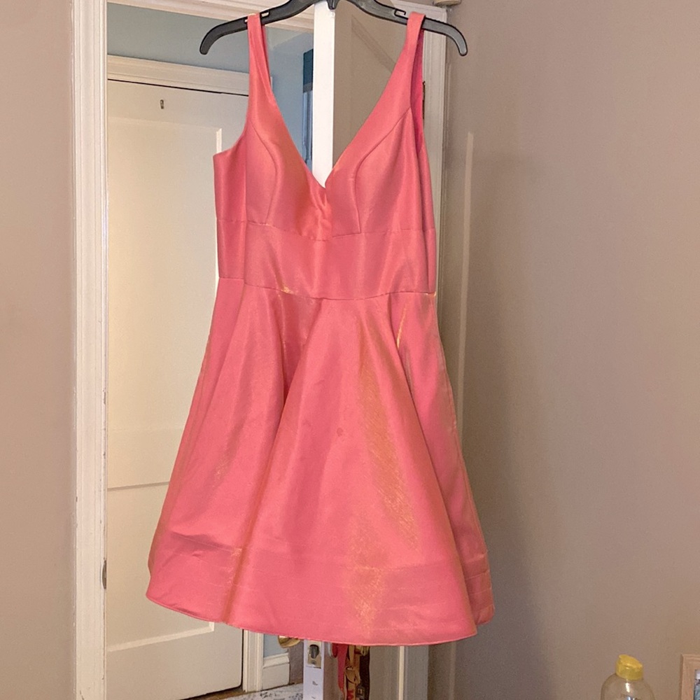 PINK IRIDESCENT XSCAPE DRESS, never worn, tags still on